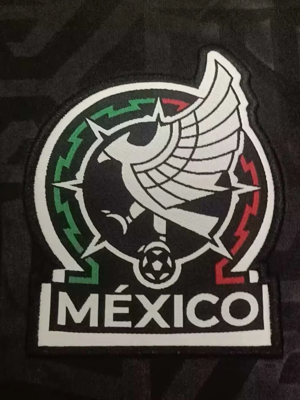 adidas Black Mexico National Team Jersey with Green Trim